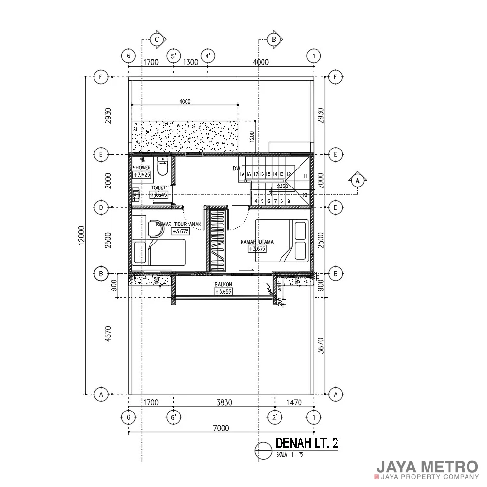 DENAH LANTAI 2